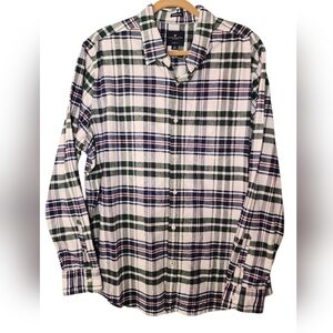 American Eagle Outfitters Green and Blue Plaid Shirt